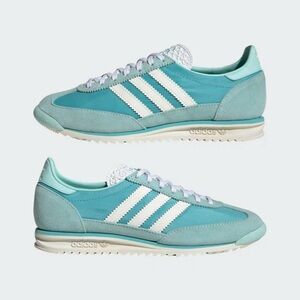 Adidas SL 72 OG in Easy Mint, Semi Flash Aqua, & Off White